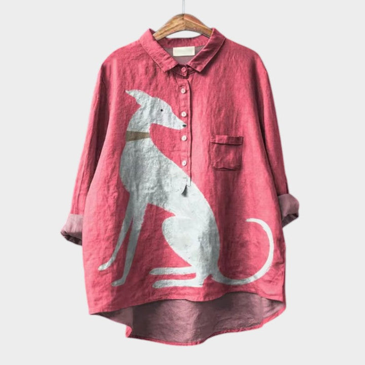 PALMIRA | Camisa oversize con diseño canino
