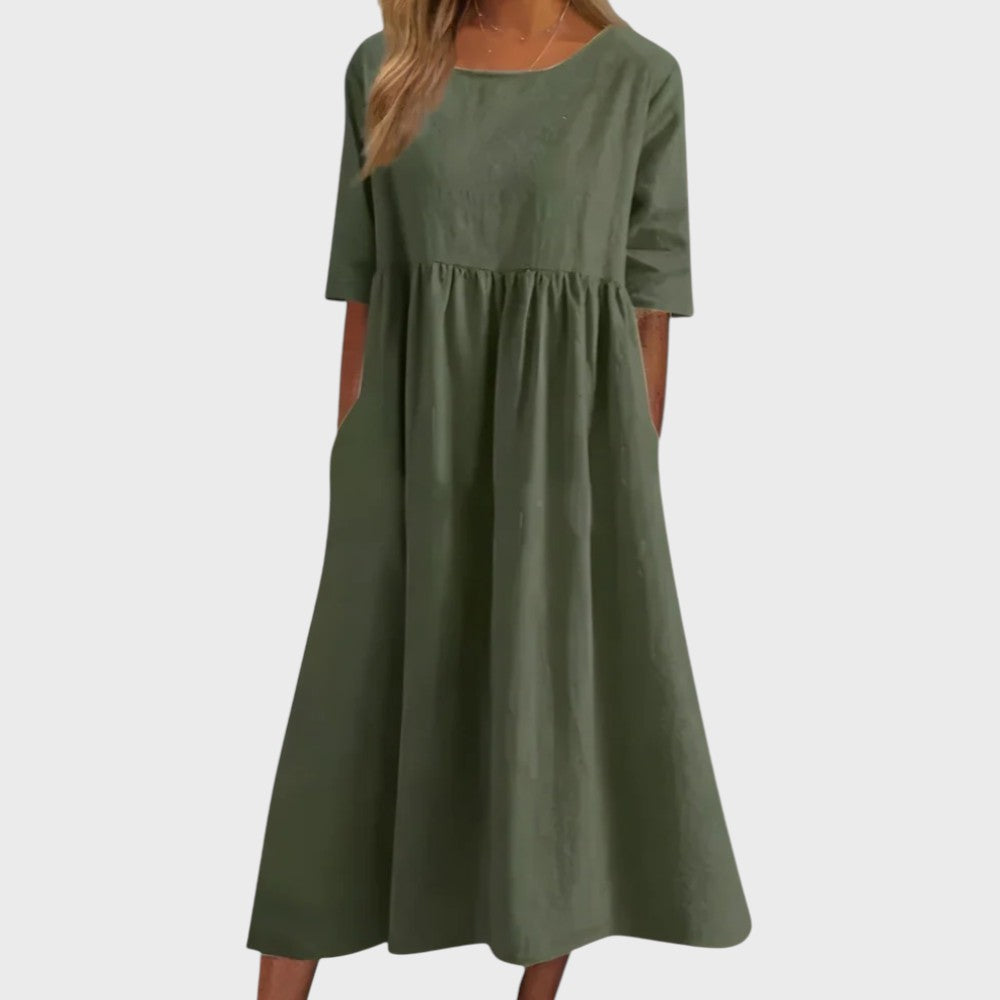 BARBOSA | Vestido de algodón muy favorecedor